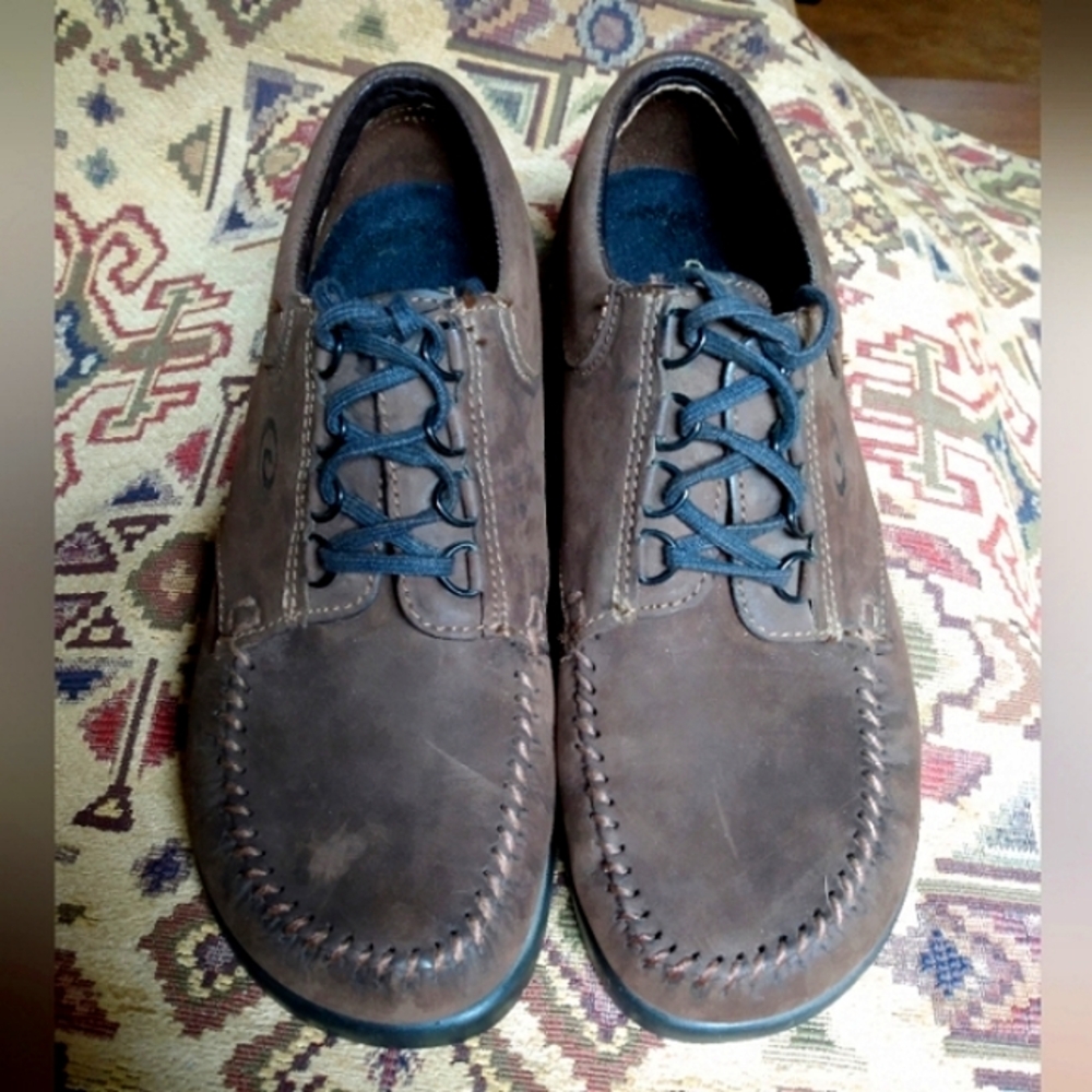Dexter Comfort Women's Leather Lace Up Shoes with Topstitch Detail